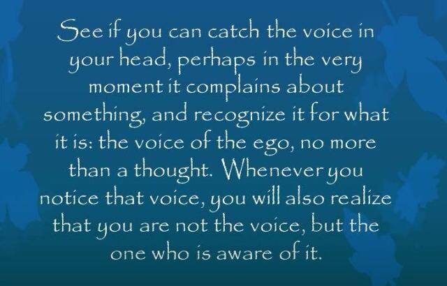The voice in the head and learning to be present within!
